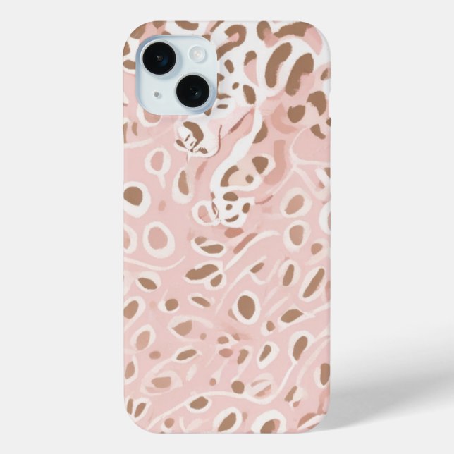 Pink and White with Brown accents Case-Mate iPhone Case (Back)