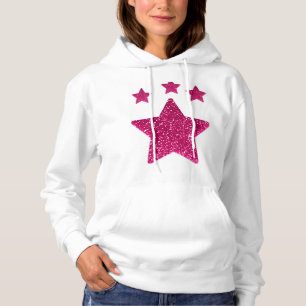 Pink and white women’s hoodies 
