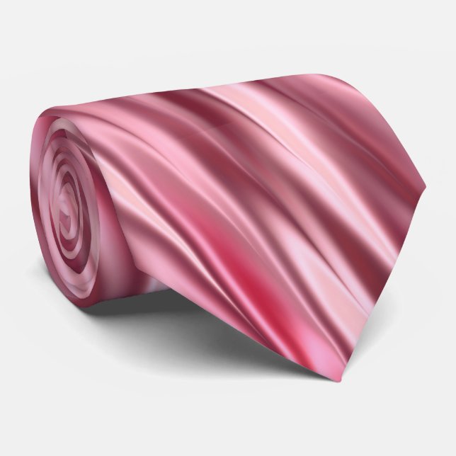 Pink and wine stripes tie (Rolled)