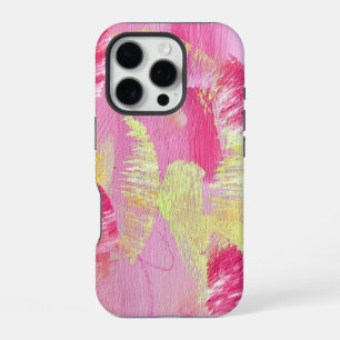 Pink and Yellow Abstract Art Phone Case