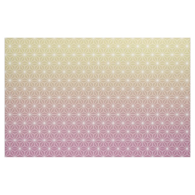 Pink and Yellow Asanoha (small scale) Fabric (Fat Quarter)
