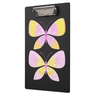 Pink and Yellow Butterflies Clipboard