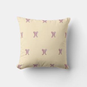 Pink and Yellow Butterfly Cushion