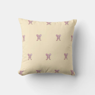 Pink and Yellow Butterfly Cushion