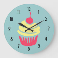 Pink and Yellow Cupcake with Cherry On Top