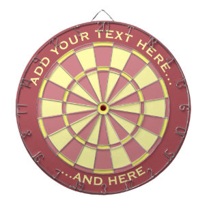 Pink and Yellow Dartboard with custom text