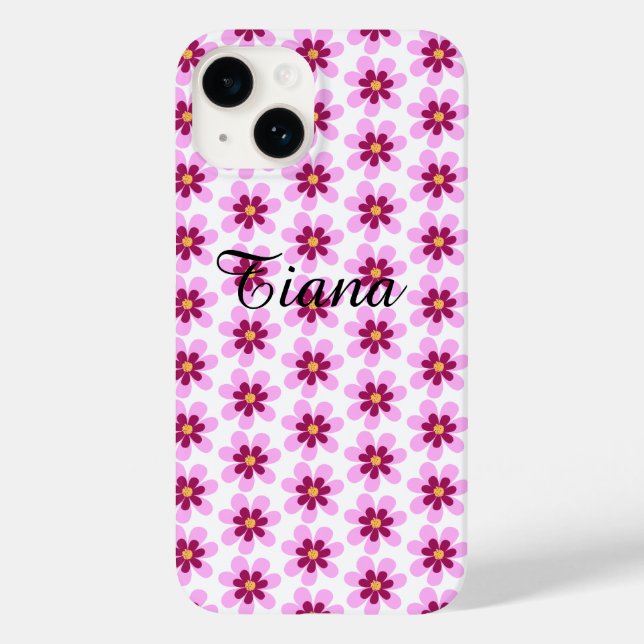 Pink And Yellow Floral Flowers Case-Mate iPhone Case (Back)