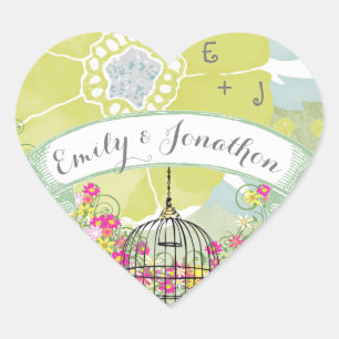 Pink and Yellow Floral Wedding Seal