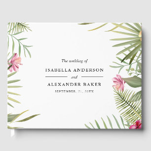 Pink and Yellow Flowers Guest Book