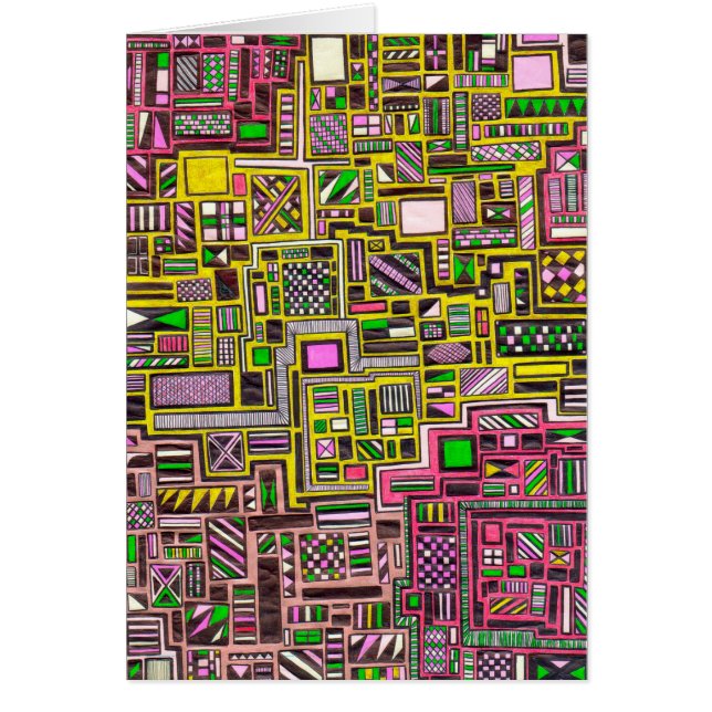 Pink and Yellow Geometric shapes pop art punk (Front)