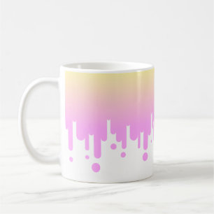 Pink and Yellow Gradient Dripping Coffee Mug