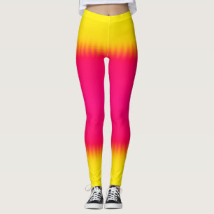 Pink and Yellow Gradient Leggings