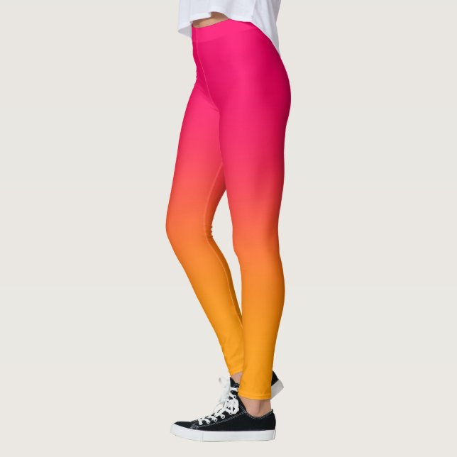 Pink And Yellow Gradient Leggings (Left)