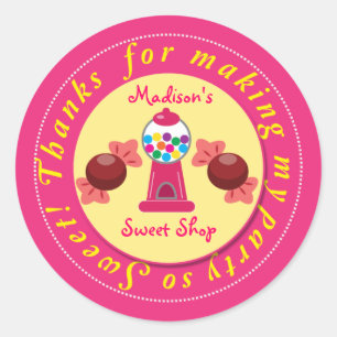 Pink and Yellow Gumball Sweet Shop sticker
