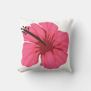 Pink and Yellow Hibiscus Pillow