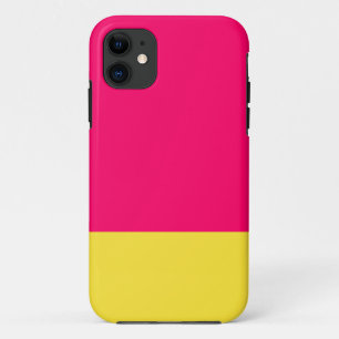 Pink and yellow iPhone case