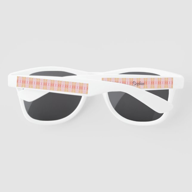 Pink And Yellow Patterned Sunglasses (Back)
