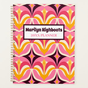 Pink and Yellow Retro Planner