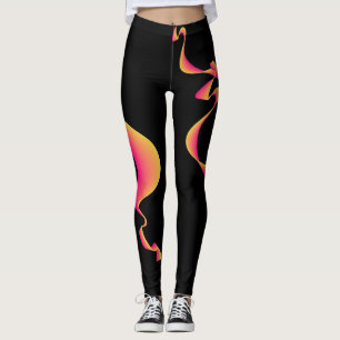 Pink and Yellow Ribbon Design On Any Colour Leggings