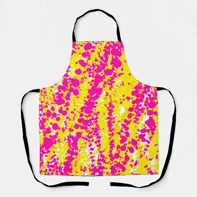 Pink and Yellow Spatter Apron (Front)