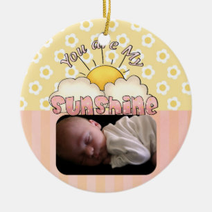 Pink and Yellow Sunshine Ornament