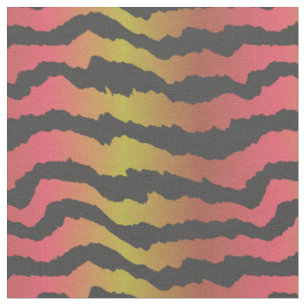 pink and yellow tiger stripes fabric