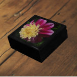 Pink Anemone Dahlia Bloom Floral Gift Box<br><div class="desc">Store trinkets,  jewellery and other small keepsakes in this wooden gift box with ceramic tile that features the photo image of a deep pink Anemone Dahlia bloom with pale yellow,  inner petals. A stunning,  floral design! Select your gift box size and colour.</div>
