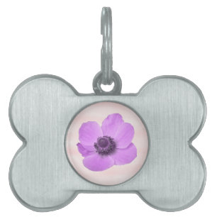 Pink Anemone Pet Tag