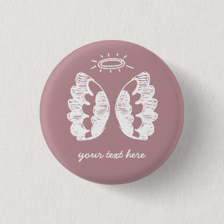 Pink angel button