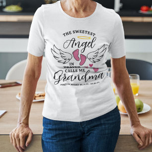 Pink Angel Calls Me Grandma Loss of Granddaughter T-Shirt