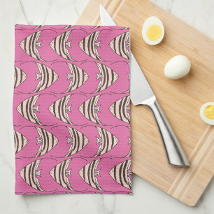 Pink Angel Fish Tea Towel