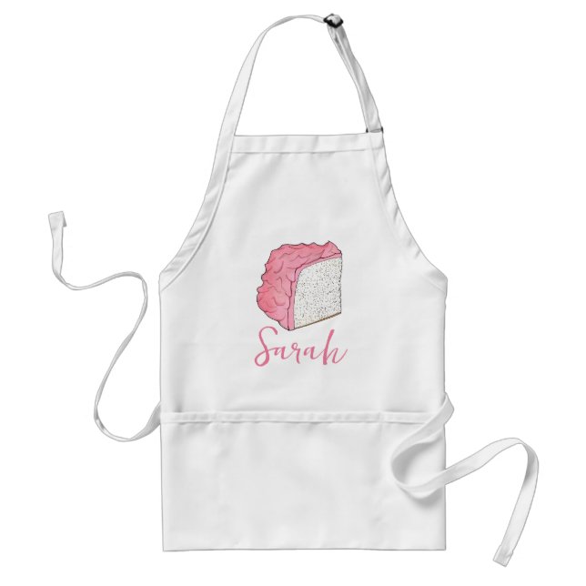 Pink Angel Food Cake Slice Baking Personalised Standard Apron (Front)