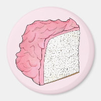 Pink Angel Food Cake Slice Baking Retro Dessert