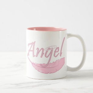 Pink Angel Two-Tone Coffee Mug