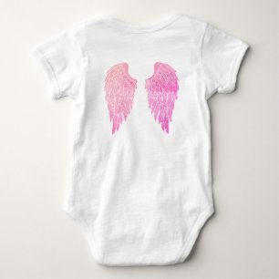 Pink Angel Wings Baby Bodysuit