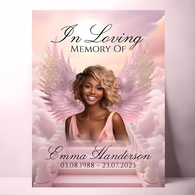  Pink angel wings memorial welcome sign (Creator Uploaded)