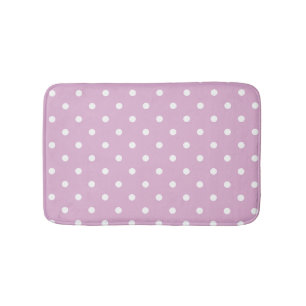Pink Angora Polka Dots Bath Mat