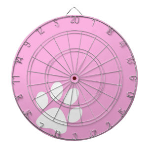 pink animal pet paw print dartboard