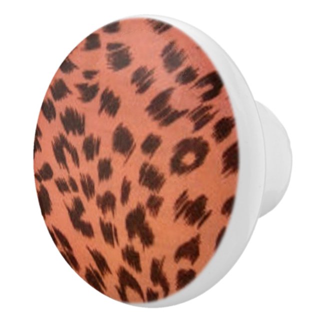 PINK ANIMAL PRINT  CERAMIC KNOB (Right)