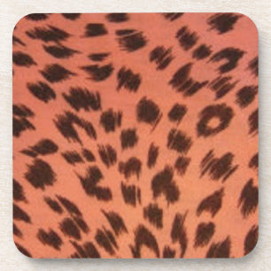 PINK ANIMAL PRINT COASTER