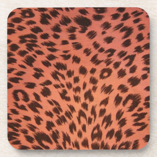 PINK ANIMAL PRINT COASTER