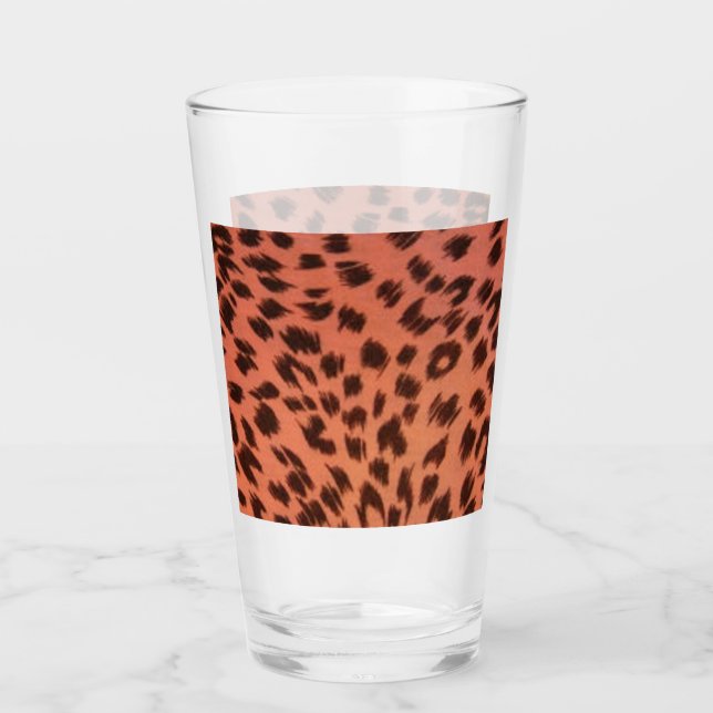 PINK ANIMAL PRINT  GLASS (Front)