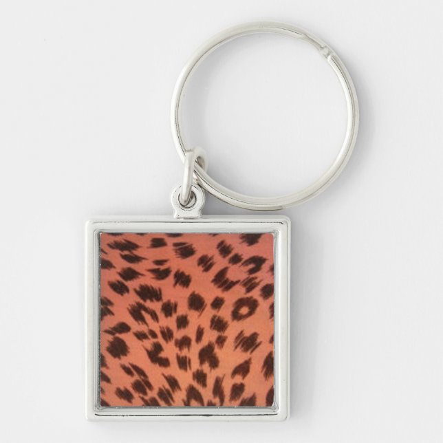PINK ANIMAL PRINT  KEY RING (Front)