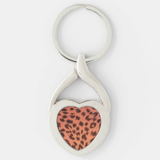 PINK ANIMAL PRINT  KEY RING (Front)