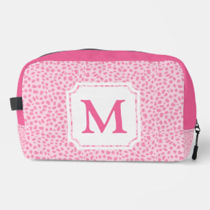 Pink Animal Print   Leopard Monogram Dopp Kit