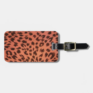 PINK ANIMAL PRINT  LUGGAGE TAG