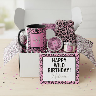 PInk Animal print personalised mug