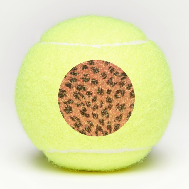 PINK ANIMAL PRINT  TENNIS BALLS (Front)