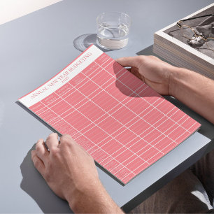Pink Annual New Year Budgeting Notepad