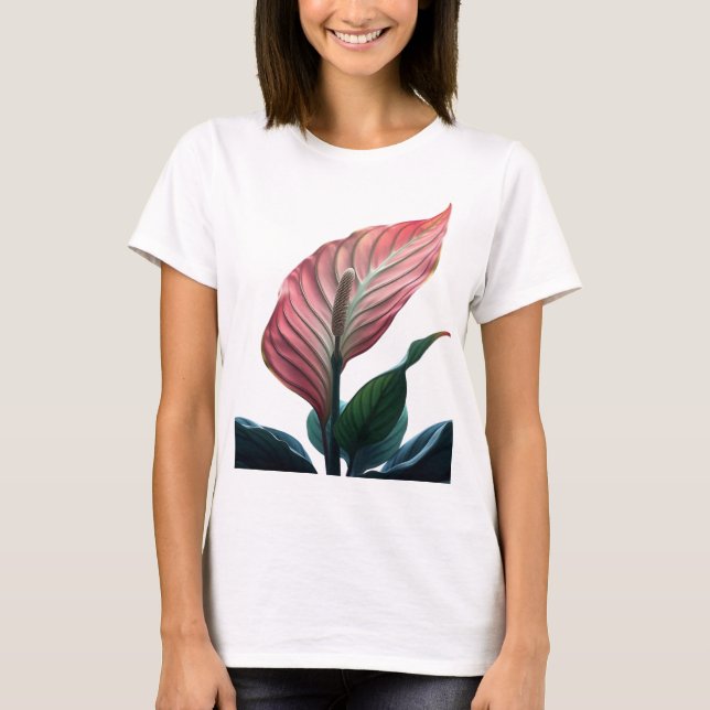 pink anthurium T-Shirt (Front)